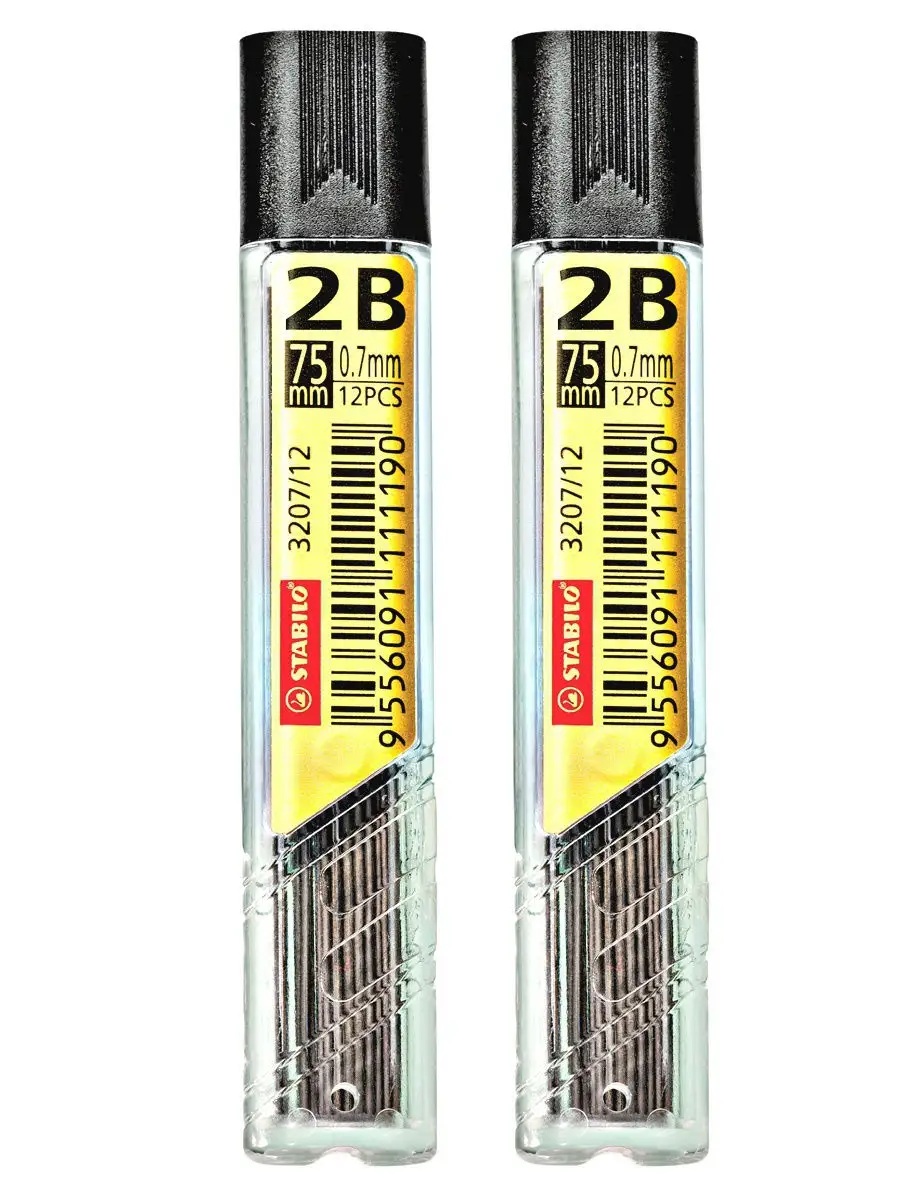 Грифели Hi polymer для механических карандашей, 0.7мм 2В, TX208-0.7mm  (12 шт/уп)