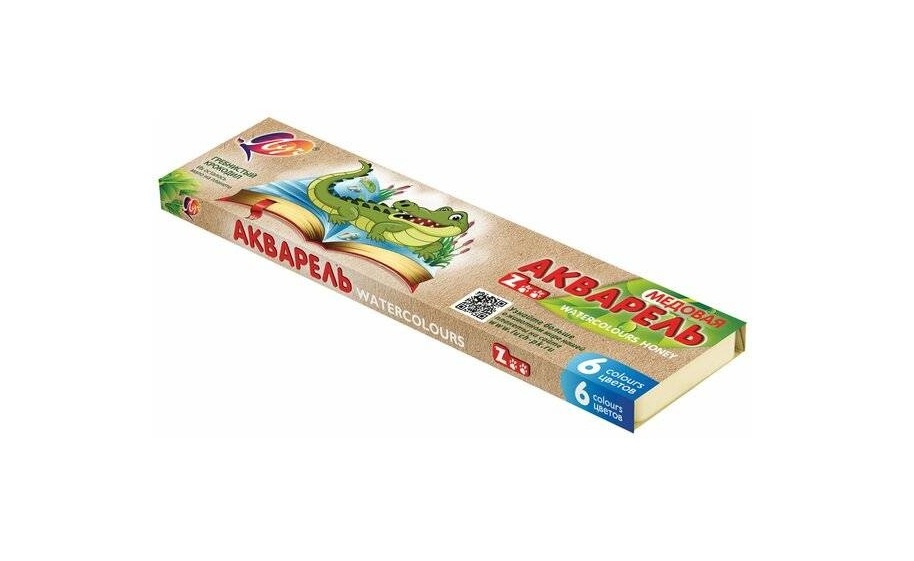 Акварель медовая ZOO 6 цветов без кисти