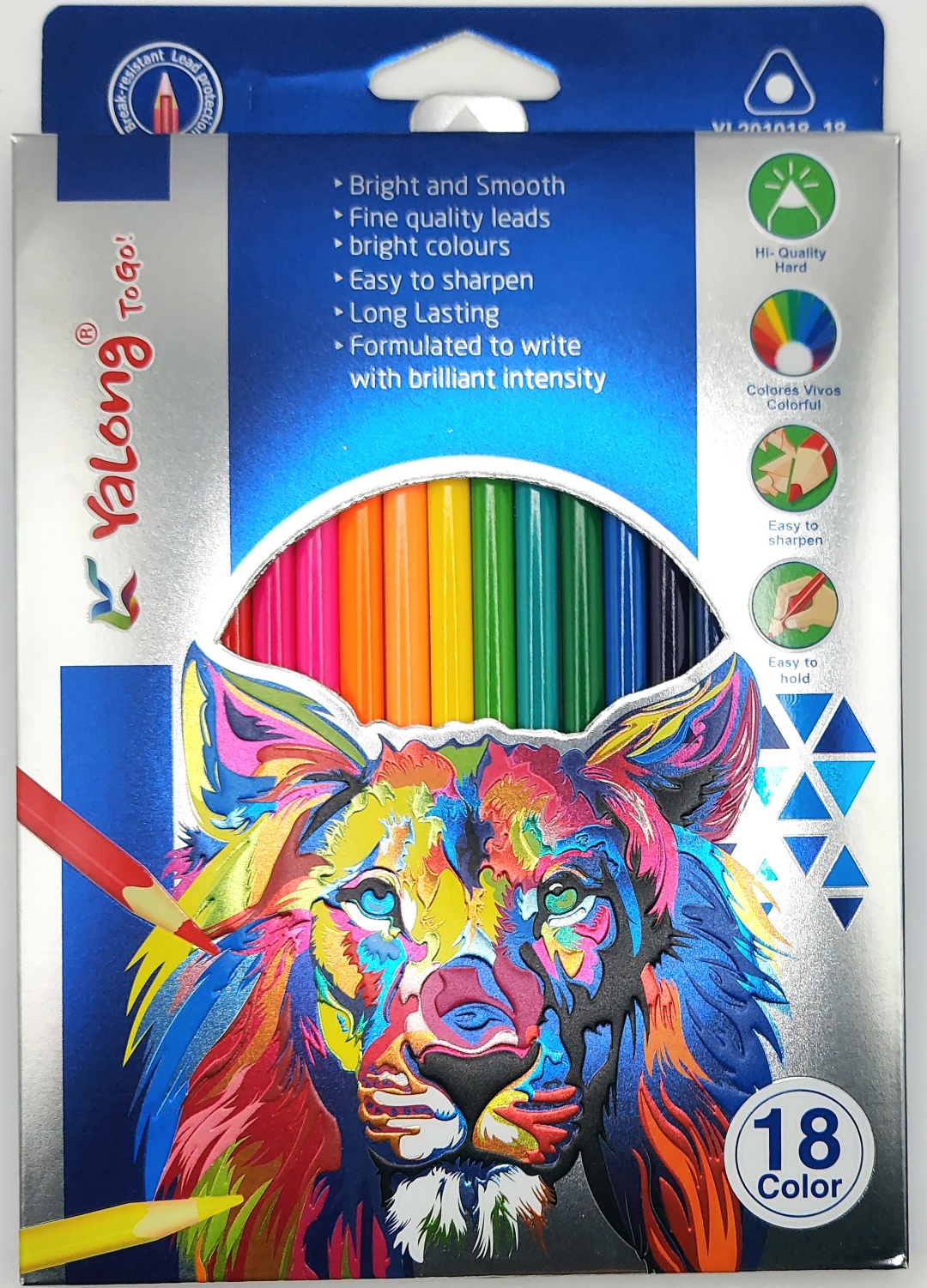 Цветные карандаши 18 цветов Yalong 241018-18