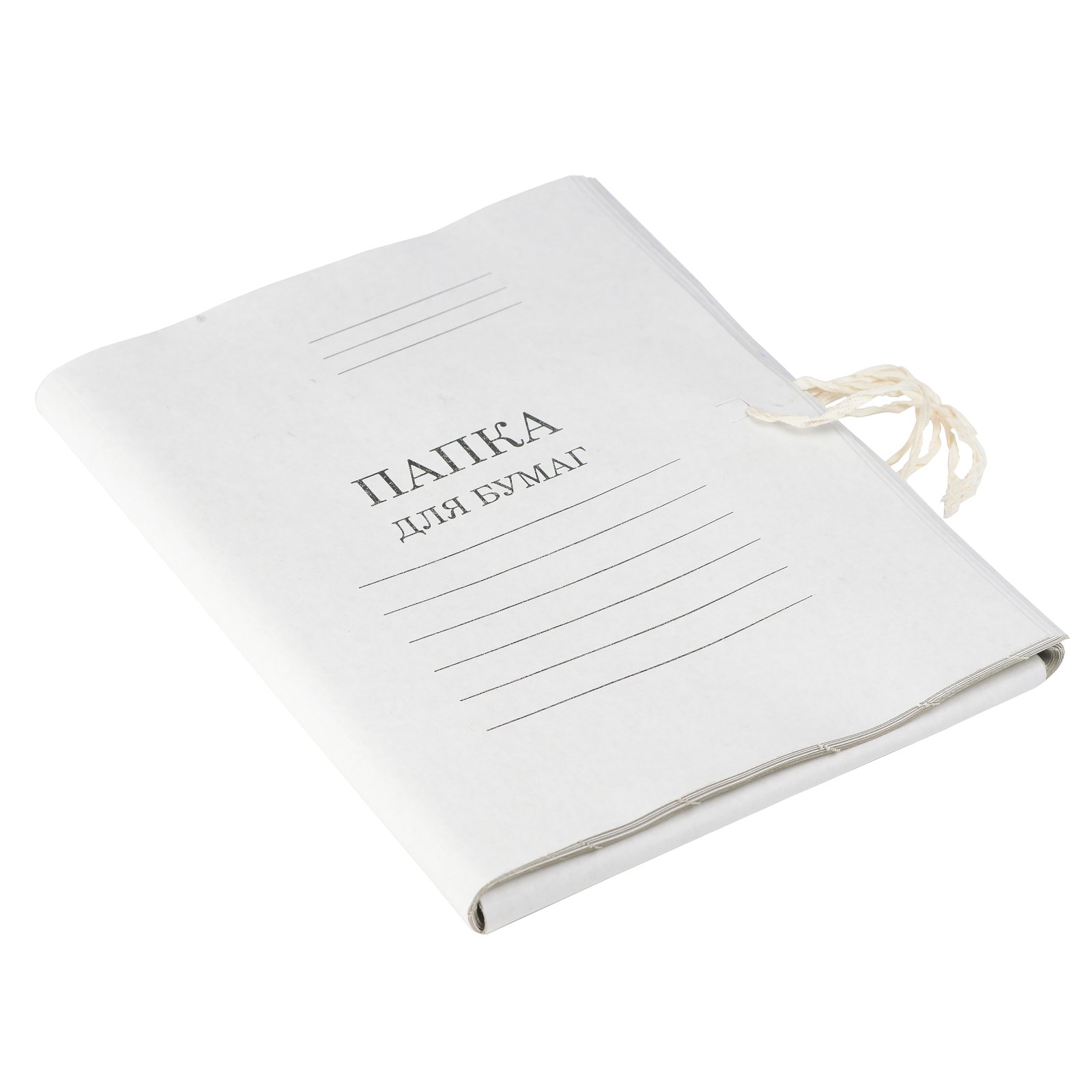 Папка для бумаг с завязками , картон, 280г/м2, белый