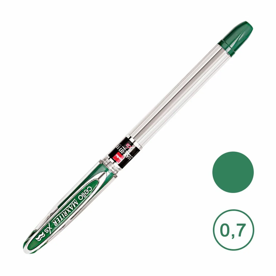 Ручка шариковая зеленый, cello MAXRITER XS, CL-878+1 GREEN (10+1 шт/уп)