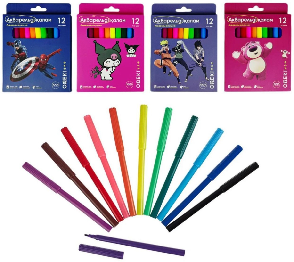 Фломастер набор 12 цветов, ON-8787-12