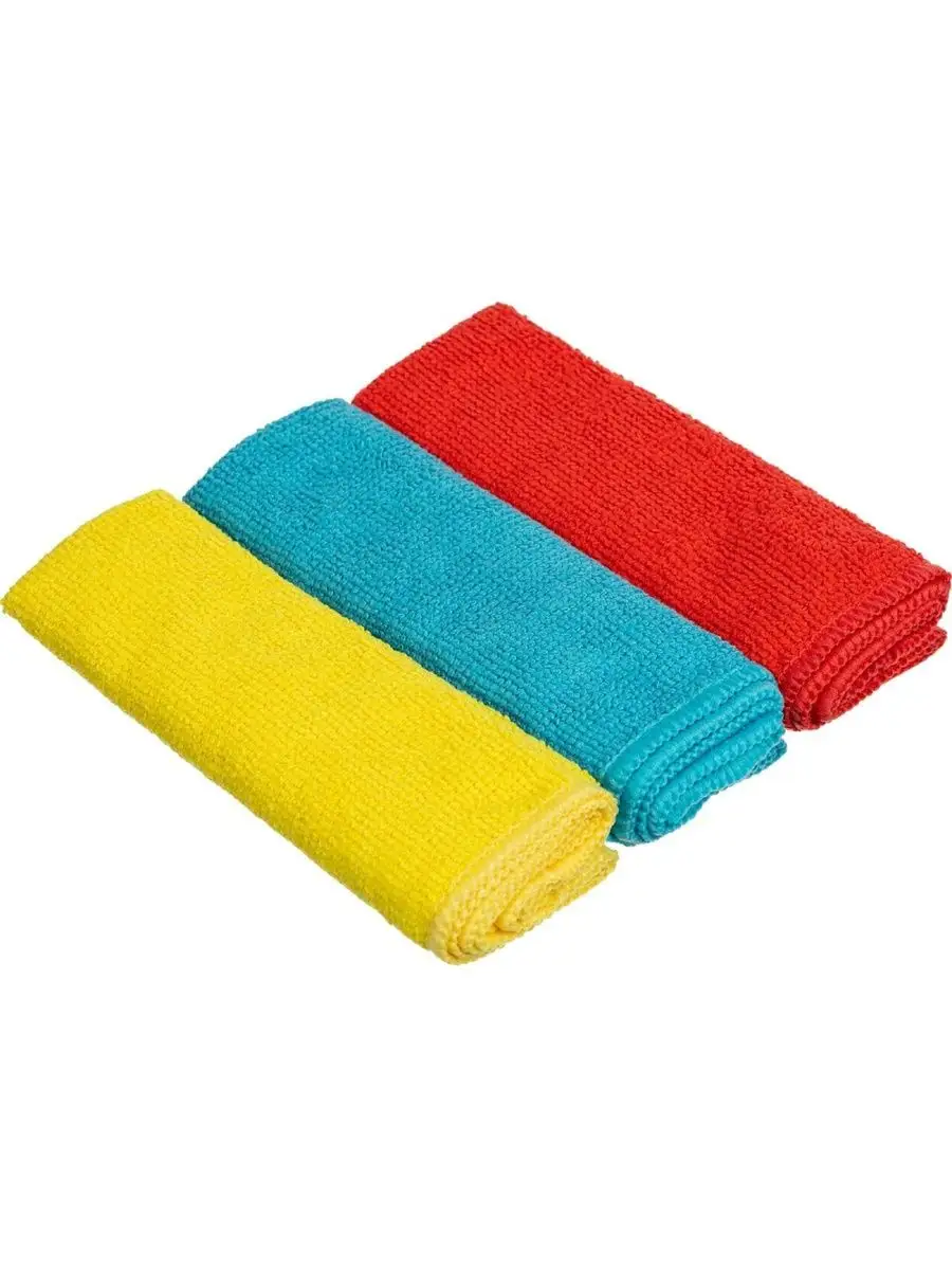 Набор тряпок для уборки микрофибра (3шт/упак)