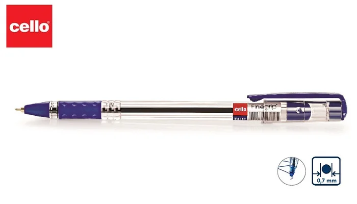 Ручка шариковя 0.7мм, Finegrip СИНИЙ, CL-388-5 (5 шт/уп)
