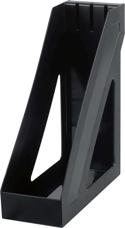 Лоток вертикальный для бумаг СТАММ Базис черный, ширина 100 мм ЛТВ-30853