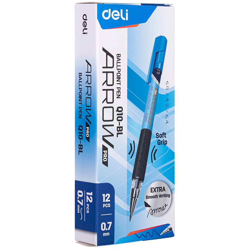 Ручка шариковая. DELI ARROW Q10-BL