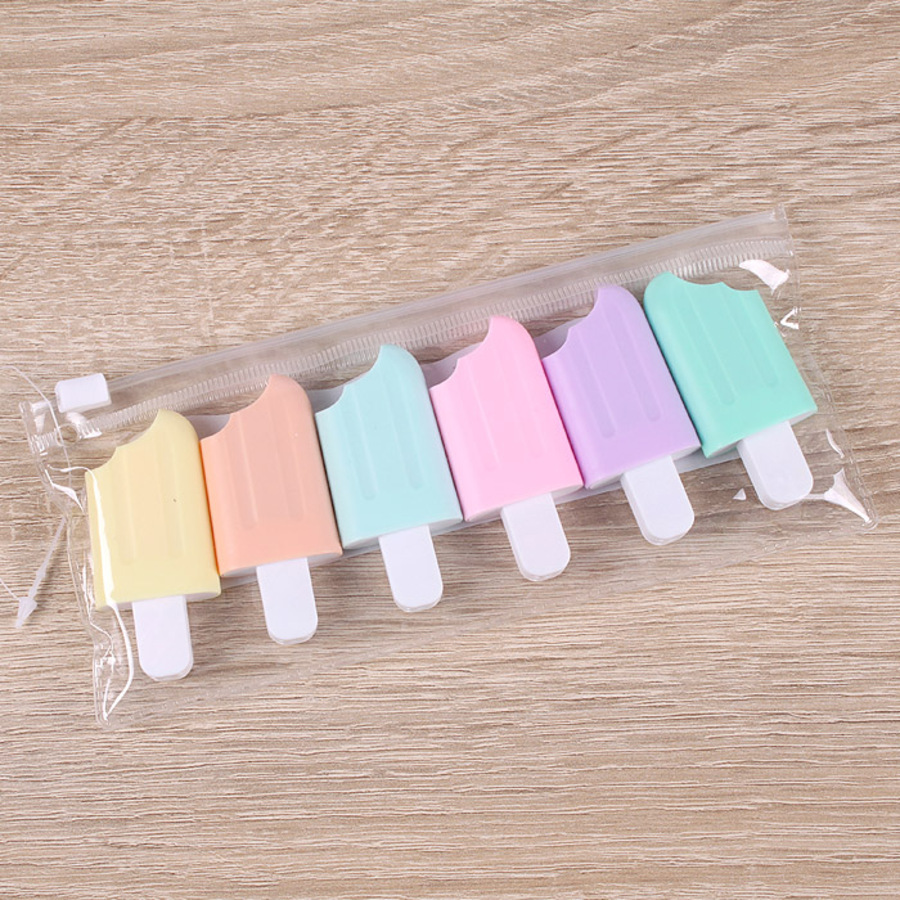 Набор текстовыделителей 6 цветов, МОРОЖЕНОЕ, SY-661-A27