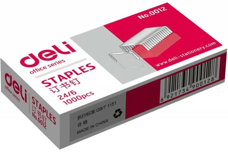 Скобы для степлера, 24/6 DELI