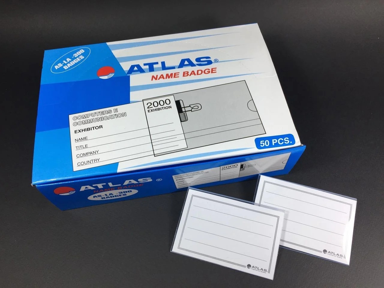 Бейдж Атлас плотный (50шт/упак) AS-LA-3000